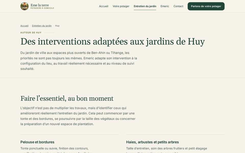 Page locale Huy du site Emelaterre